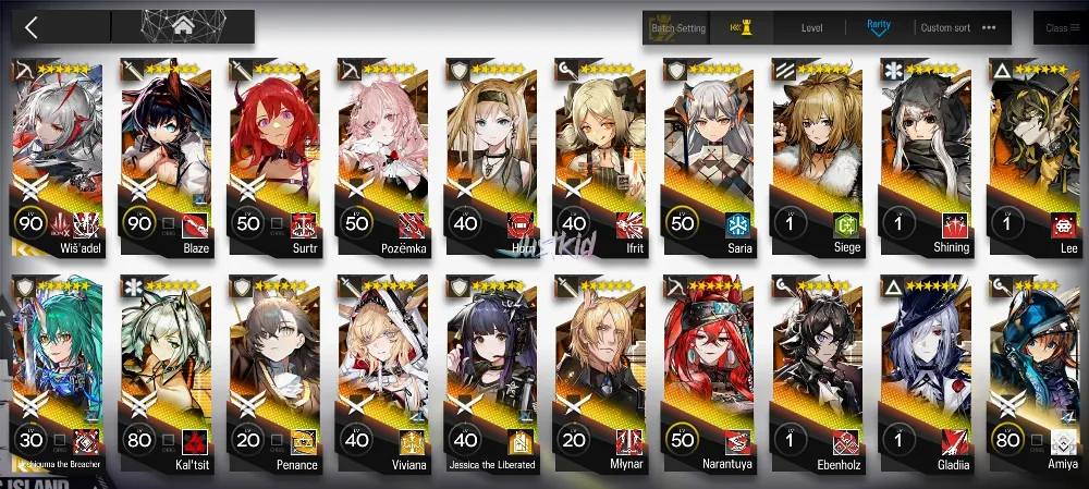 ARKNIGHTS GLOBAL EARLYMID 19*6 , 2 LIMITED WISADEL,HOSHIGUMA ALTER , KALTSIT,BLAZE,MLYNAR,NARANTUYA