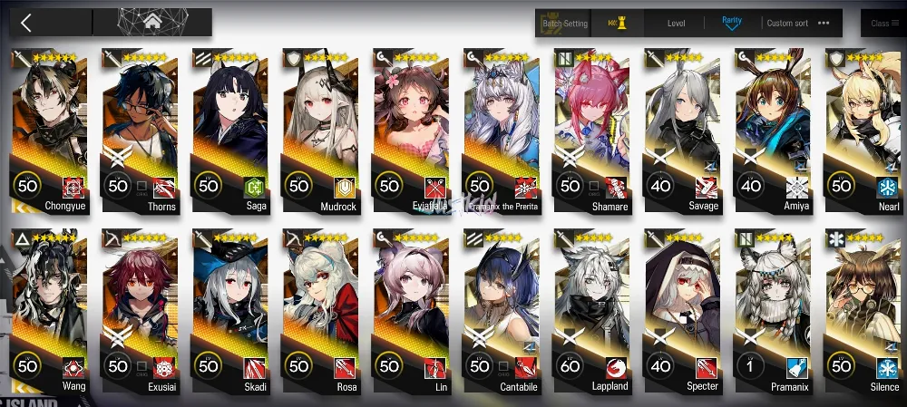 ARKNIGHTS GLOBAL STARTER 11*6 , 2 LIMITED WANG,CHONGYUE , PRAMANIX ALTER,THORN,MUDROCK,EYJA,LIN