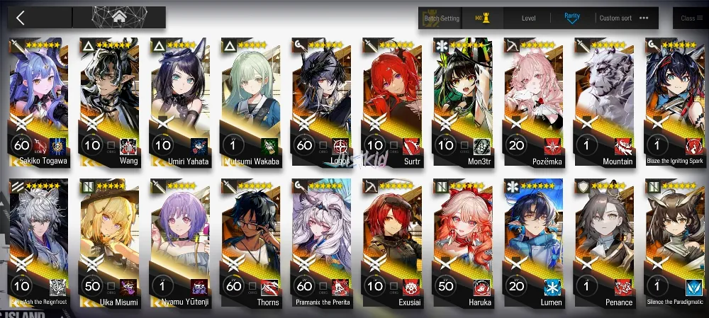 ARKNIGHTS GLOBAL MIDGAME 21*6 , 3 LIMITED WANG,SAKIKO,SILVERASH ALTER , PRAMANIX ALTER,LOGOS,HARUKA