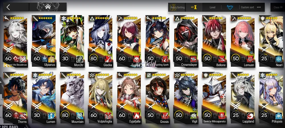 ARKNIGHTS GLOBAL EARLYMID 17*6 , LIMITED LAPPLAND ALTER , BELLONE,ULPIANUS,MON3TR,EYJA,LEMUEN,LUMEN