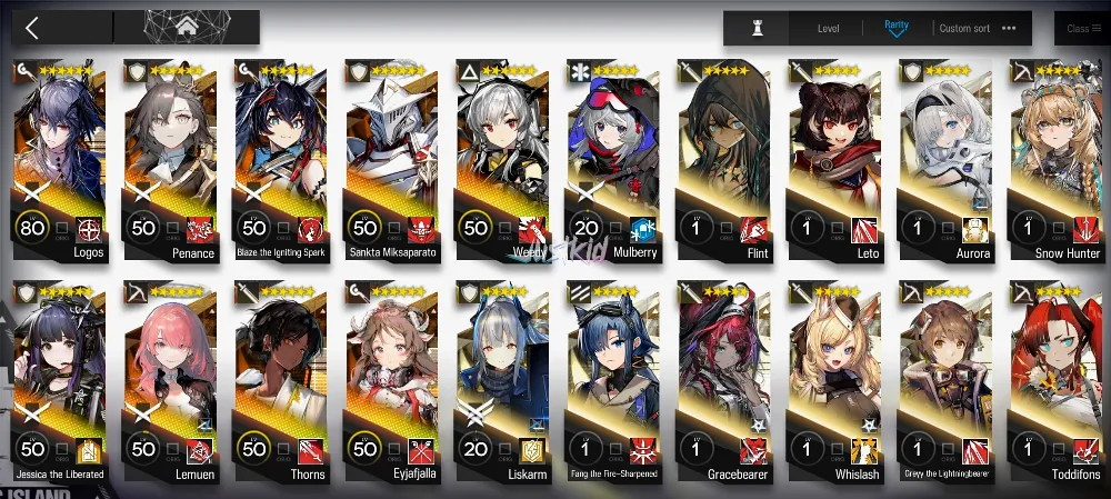 ARKNIGHTS GLOBAL STARTERMID 9*6 , LOGOS,LEMUEN,JESSICA ALTER,EYJA,PENANCE,THORN,BLAZE ALTER,WEEDY