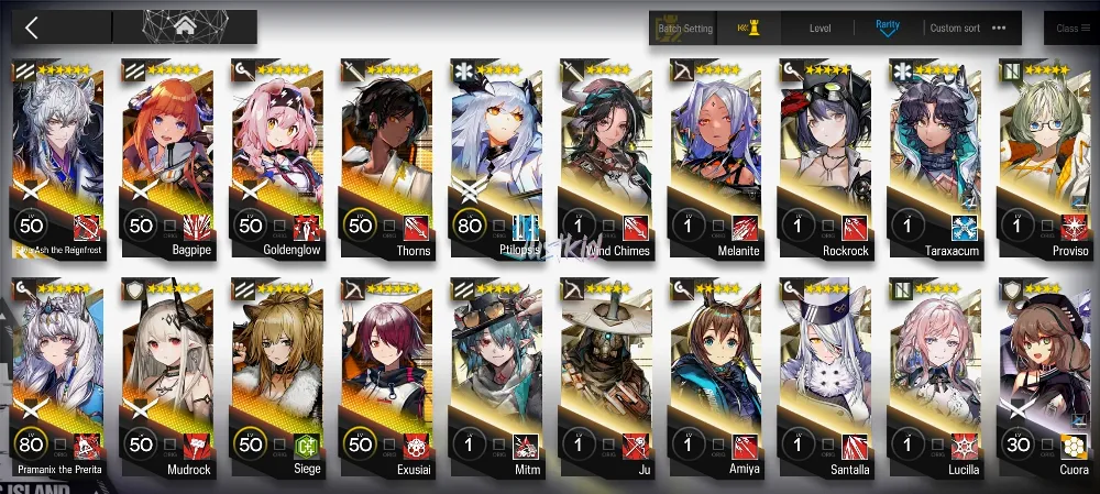 ARKNIGHTS GLOBAL STARTER 8*6 , LIMITED SILVERASH ALTER , PRAMANIX ALTER,MUDROCK,GOLDENGLOW,THORN