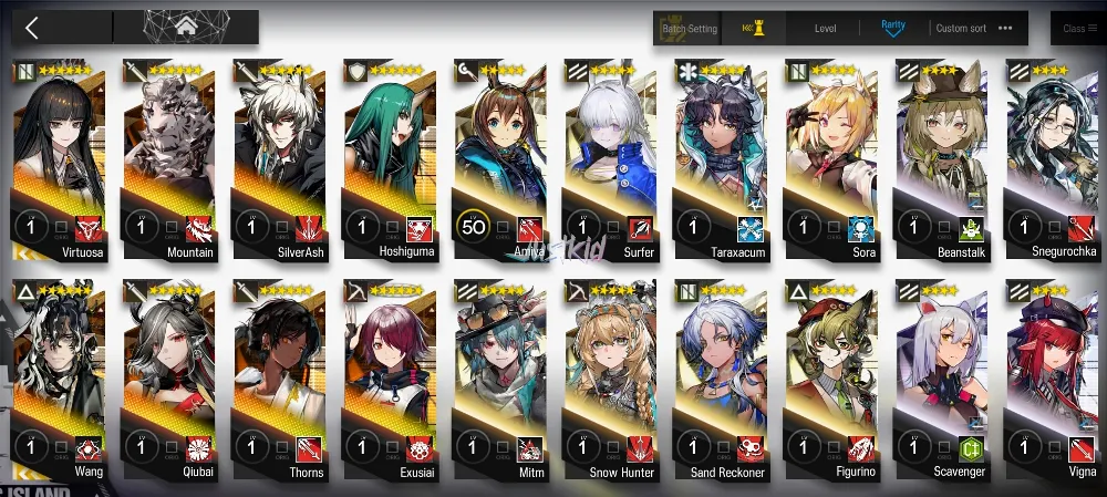 ARKNIGHTS GLOBAL STARTER 8*6 , 2 LIMITED WANG,VIRTUOSA , QIUBAI,THORN,SILVERASH,MOUNTAIN,EXUSIAI