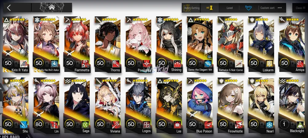 ARKNIGHTS GLOBAL STARTER 13*6 , 3 LIMITED KIRIN YATO,SHU,EYJA ALTER , LOGOS,LIN,POZEMKA,THORN,LEE