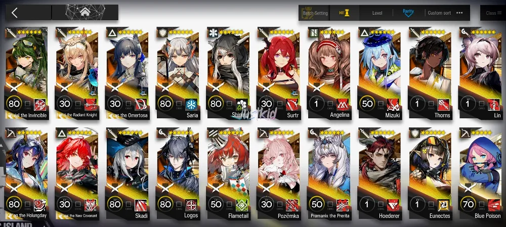 ARKNIGHTS GLOBAL EARLYMID 19*6 , 5 LIMITED EXU ALTER,CHEN ALTER,TEXAS ALTER,NEARL ALTER,GAVIAL ALTER