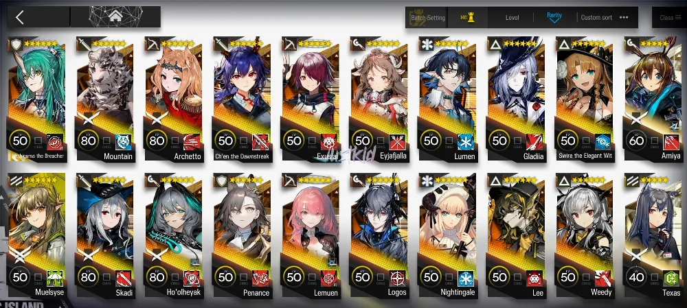 ARKNIGHTS GLOBAL EARLYMID 18*6 , 2 LIMITED HOSHI ALTER,MUELSYSE , LOGOS,LEMUEN,CHEN DAWNSTREAK,EYJA