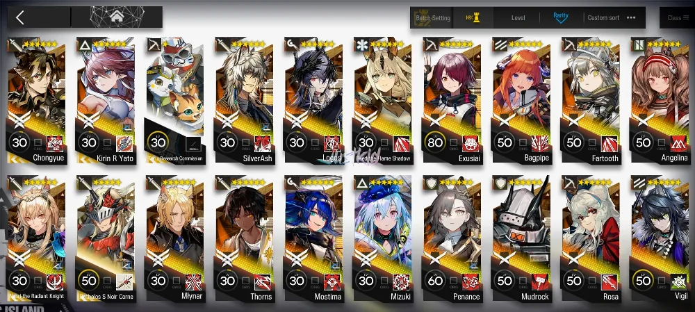 ARKNIGHTS GLOBAL EARLYMID 24*6 , 3 LIMITED KIRIN YATO,WANG,NEARL ALTER , LOGOS,MLYNAR,EYJA,THORN
