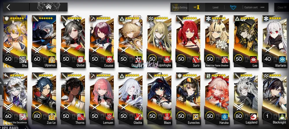 ARKNIGHTS GLOBAL EARLYMID 17*6 , 2 LIMITED LAPPLAND ALTER,SHU , HARUKA,ULPIANUS,LEMUEN,THORN,BLAZE