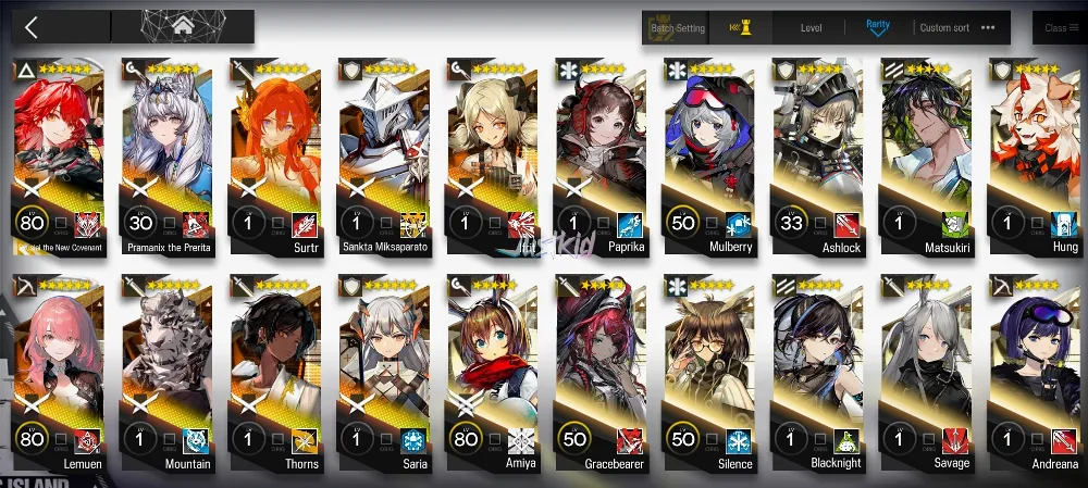 ARKNIGHTS GLOBAL STARTER 9*6 , LIMITED EXUSIAI ALTER , PRAMANIX ALTER,SURTR,LEMUEN,THORN,MOUNTAIN