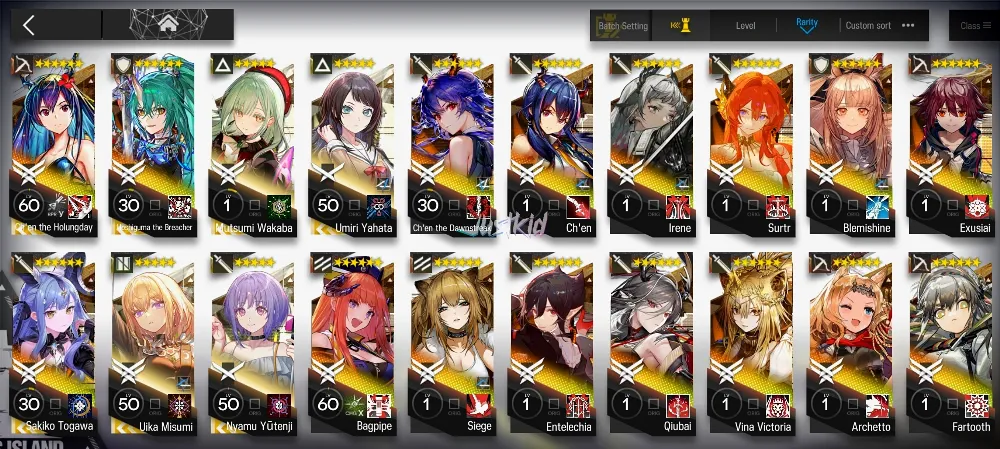 ARKNIGHTS GLOBAL EARLYMID 29*6 , 3 LIMITED SAKIKO,HOSHI ALTER,CHEN ALTER, ENTELECHIA,CHEN DAWNSTREAK