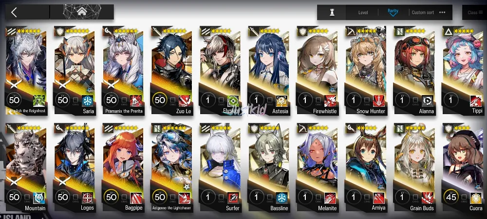 ARKNIGHTS GLOBAL STARTER 8*6 , LIMITED SILVERASH ALTER , PRAMANIX ALTER,LOGOS,BAGPIPE,MOUNTAIN,SARIA
