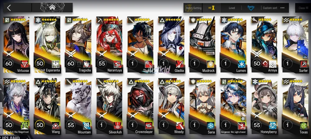 ARKNIGHTS GLOBAL EARLYMID 16*6 , 4 LIMITED WANG,KALTSIT ALTER,SILVERASH ALTER,VIRTUOSA , TRAGODIA