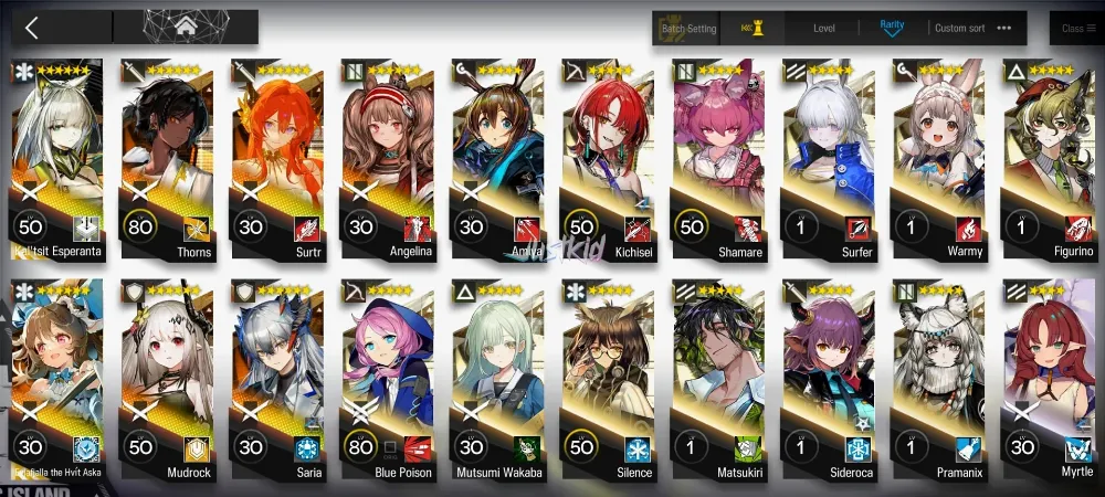 ARKNIGHTS GLOBAL STARTER 7*6 , 2 LIMITED KALTSIT ALTER,EYJA ALTER , THORN,SURTR,MUDROCK,SARIA