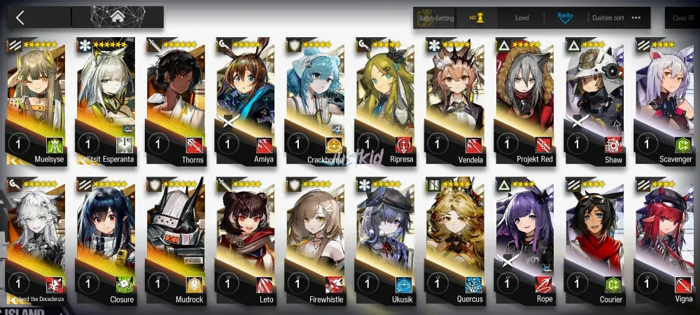 ARKNIGHTS GLOBAL STARTER 6*6 , 3 LIMITED KALTSIT ALTER,LAPPLAND ALTER,MUELSYSE , CLOSURE,THORN