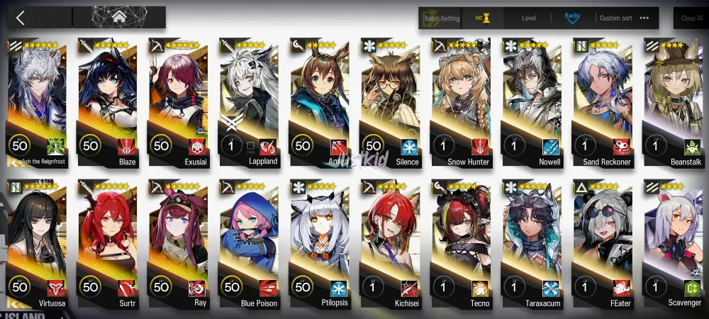 ARKNIGHTS GLOBAL STARTER 6*6 , 2 LIMITED SILVERASH ALTER,VIRTUOSA , BLAZE,SURTR,EXUSIAI,RAY