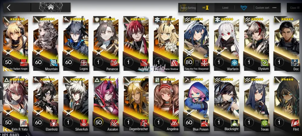 ARKNIGHTS GLOBAL EARLYMID 12*6 , 2 LIMITED KIRIN YATO,NEARL ALTER , LOGOS,ASCALON,BELLONE,PENANCE