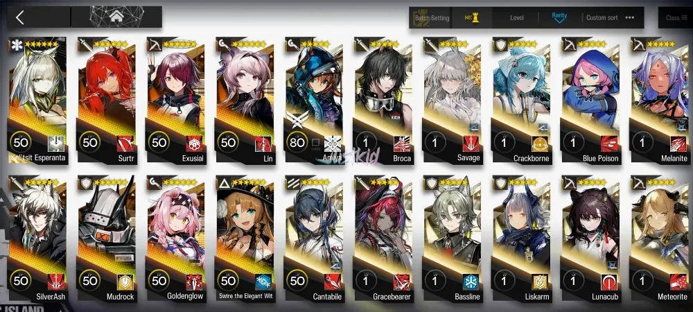 ARKNIGHTS GLOBAL STARTER 8*6, LIMITED KALTSIT ALTER , SURTR,MUDROCK,GOLDENGLOW,SILVERASH,EXUSIAI,LIN