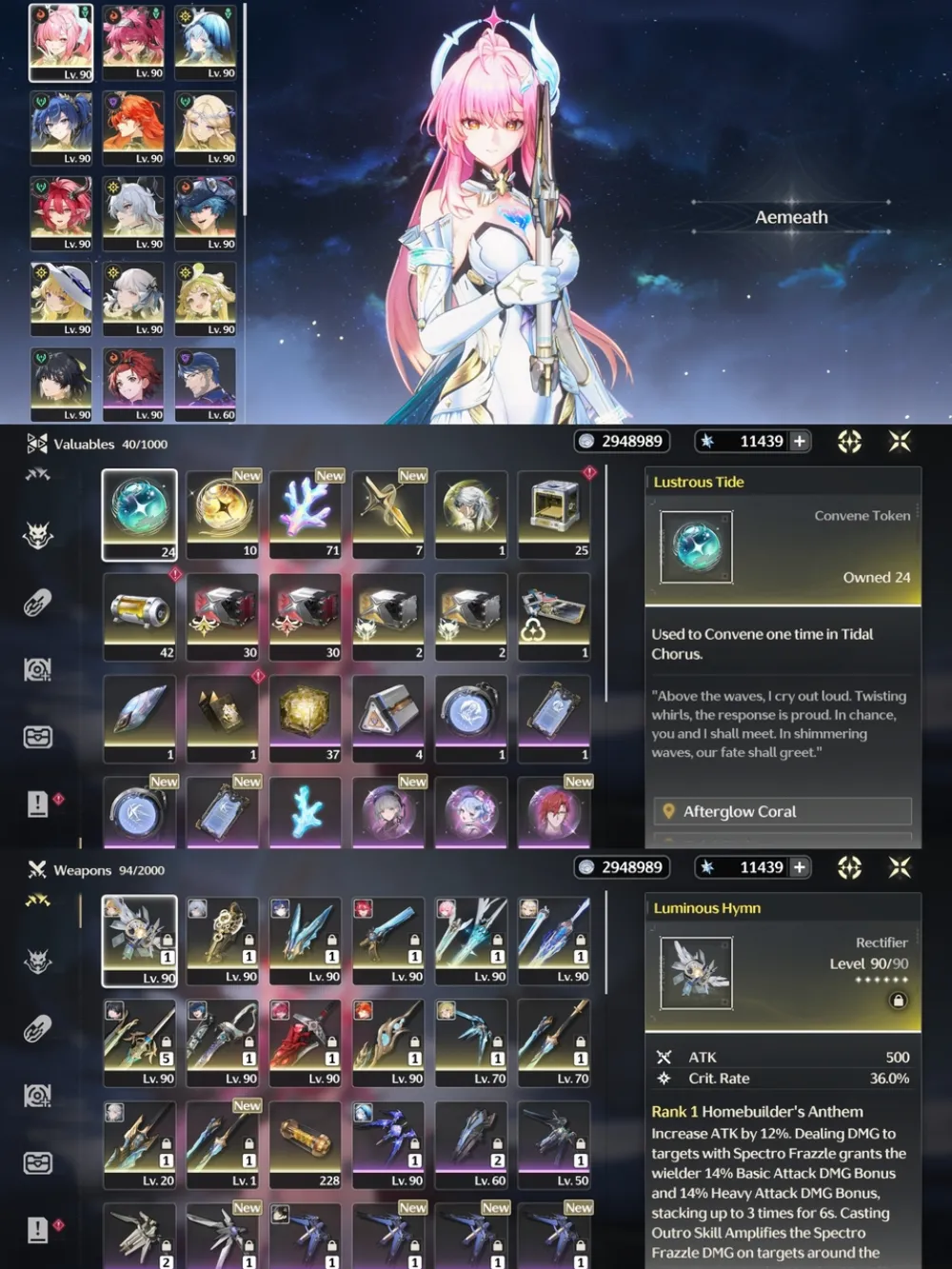 Jual Akun Wuthering Waves End Game UL 75 ASTRITE 11000+