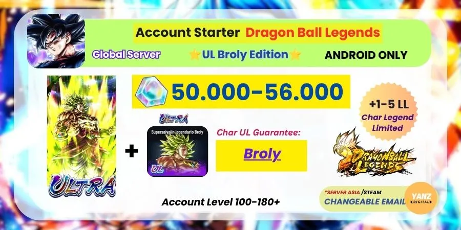 [ANDROID] DBL Account | UL Broly Edition | 50.000-55.000 CC + | 1–5 Legends Limited