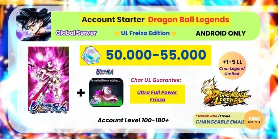 [ANDROID] DBL Account | UL Frieza Edition | 50.000-55.000 CC + | 1–5 Legends Limited