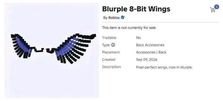 Purple 8 bit wings