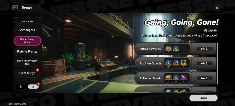 Event Going, Going, Gone!