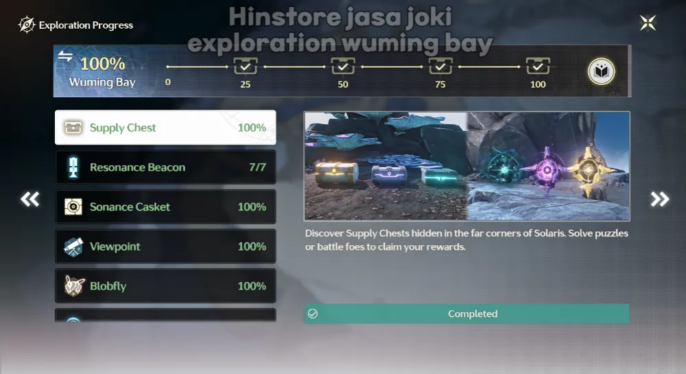 wuming bay exploration 100%