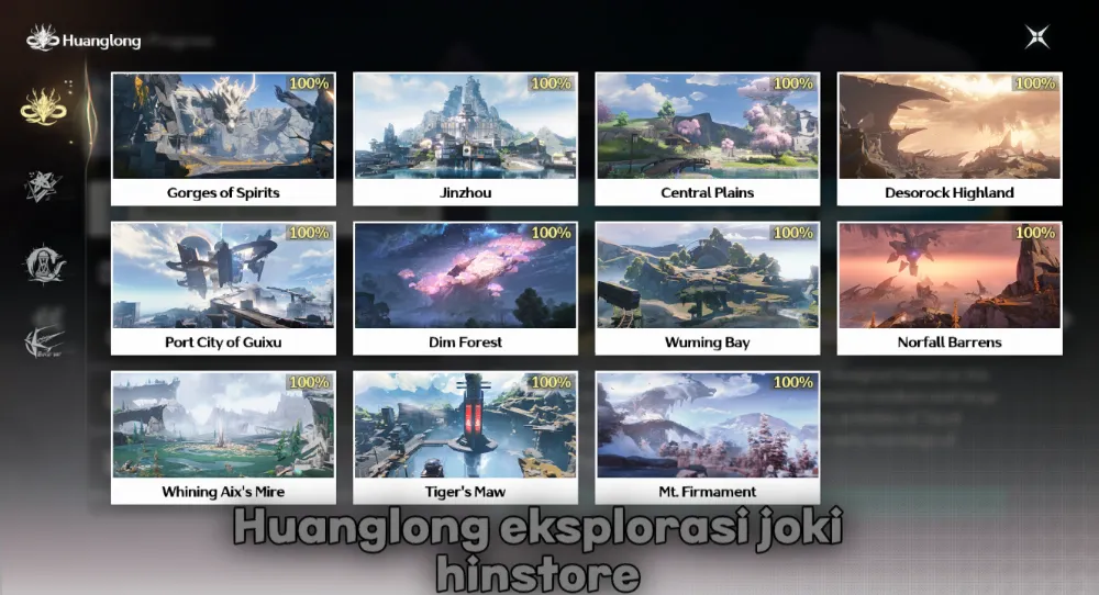 Huanglong eksplorasi map 100%