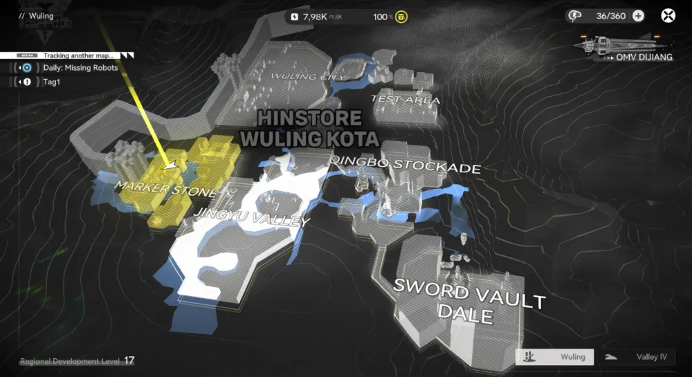 Wuling eksplorasi 100% map