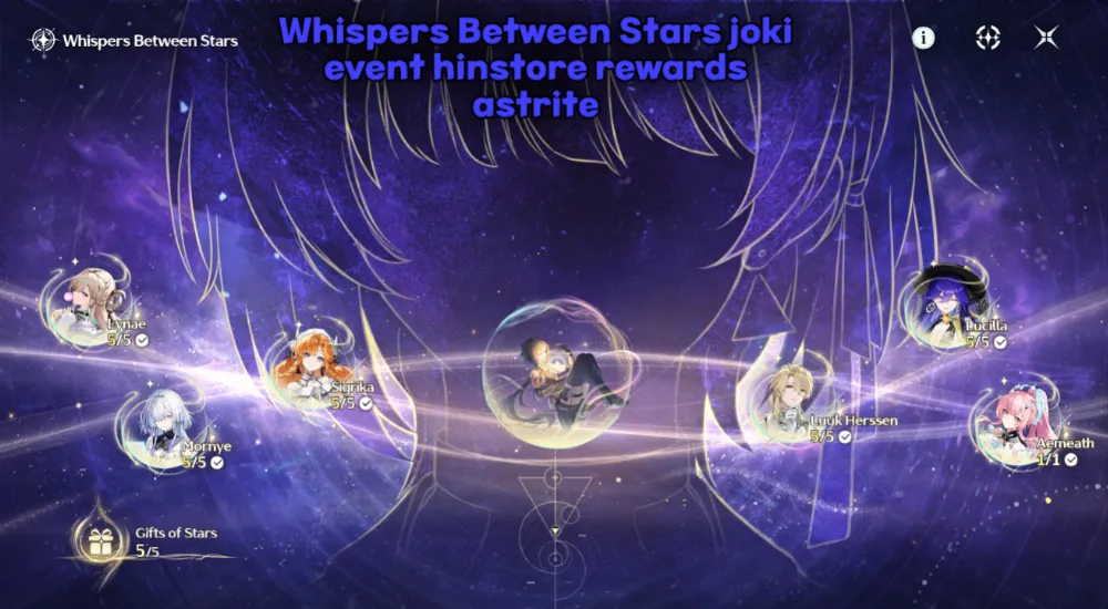 Whispers Between Stars event di rewards astrite