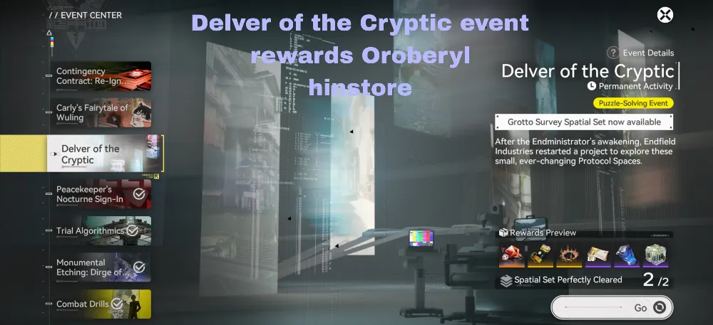 Delver of the Cryptic event rewards Oroberyl