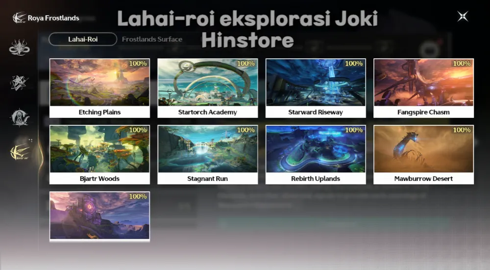 Lahai-roi eksplorasi semua map 100%