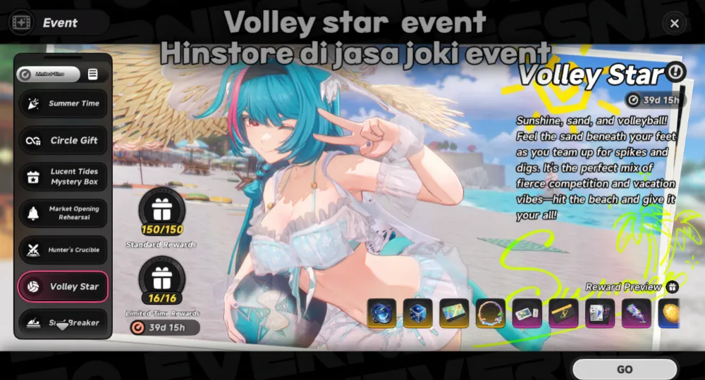 Volley Star Event Full clear rewards