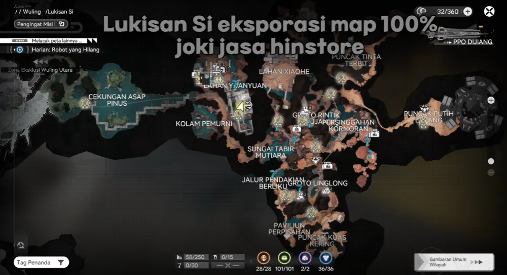 kota Lukisan si /city SI'S PAINTING eksporasi map 100%