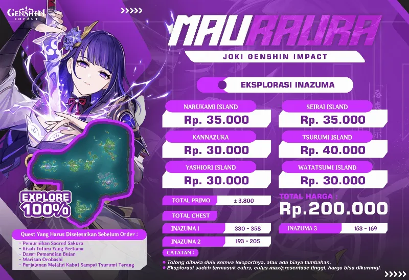 EKSPLORASI INAZUMA (ALL MAP)