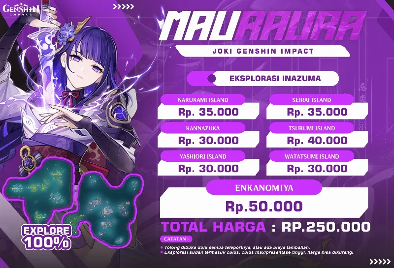 EKSPLORASI INAZUMA (ALL MAP)& ENKANOMIYA