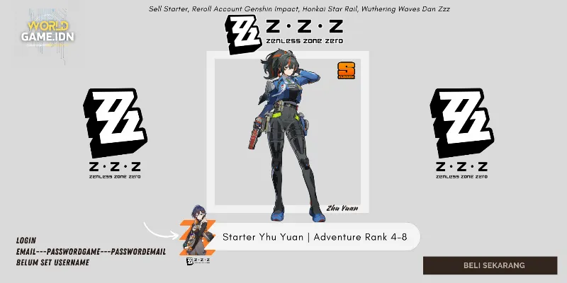 [Asia] Starter Zhu Zhuan | Adventure Rank 4-8 Zenless Zone Zero