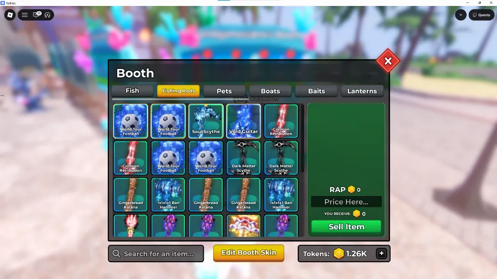 Give skin Rod Secret FISH IT