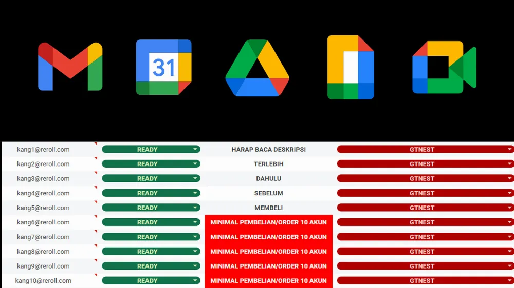 AKUN GOOGLE PERMANEN