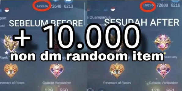 10K Charisma Point Non Dm | Random Item + Bonus Untuk Pelanggan Setia