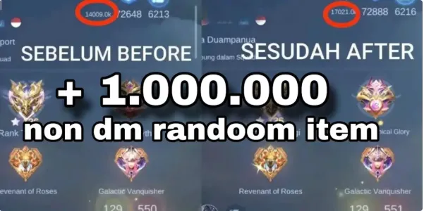 1 JT Charisma Point Non Dm | Random Item + Bonus Untuk Pelanggan Setia