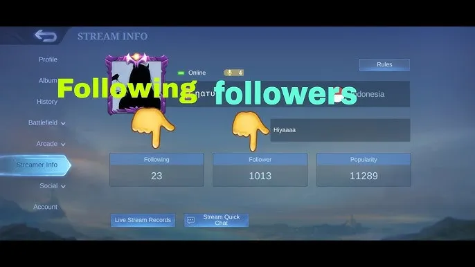 Followers Mobile Legend