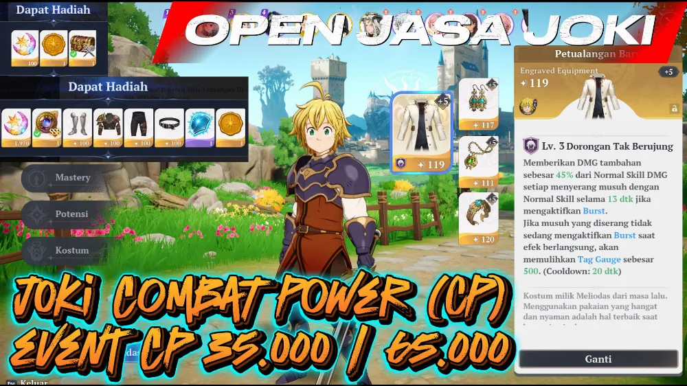 ☆ 7DS Origin | SEA | Open Jasa Joki Event CP 35.000 & 65.000❗