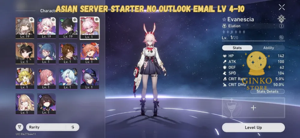 Asian Starter||Evanescia And Random SSR TL 4-10||Fast Delivery