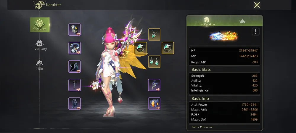 Sorceress lvl 60, Belum Ambil Advance Job/Class, Server Argenta