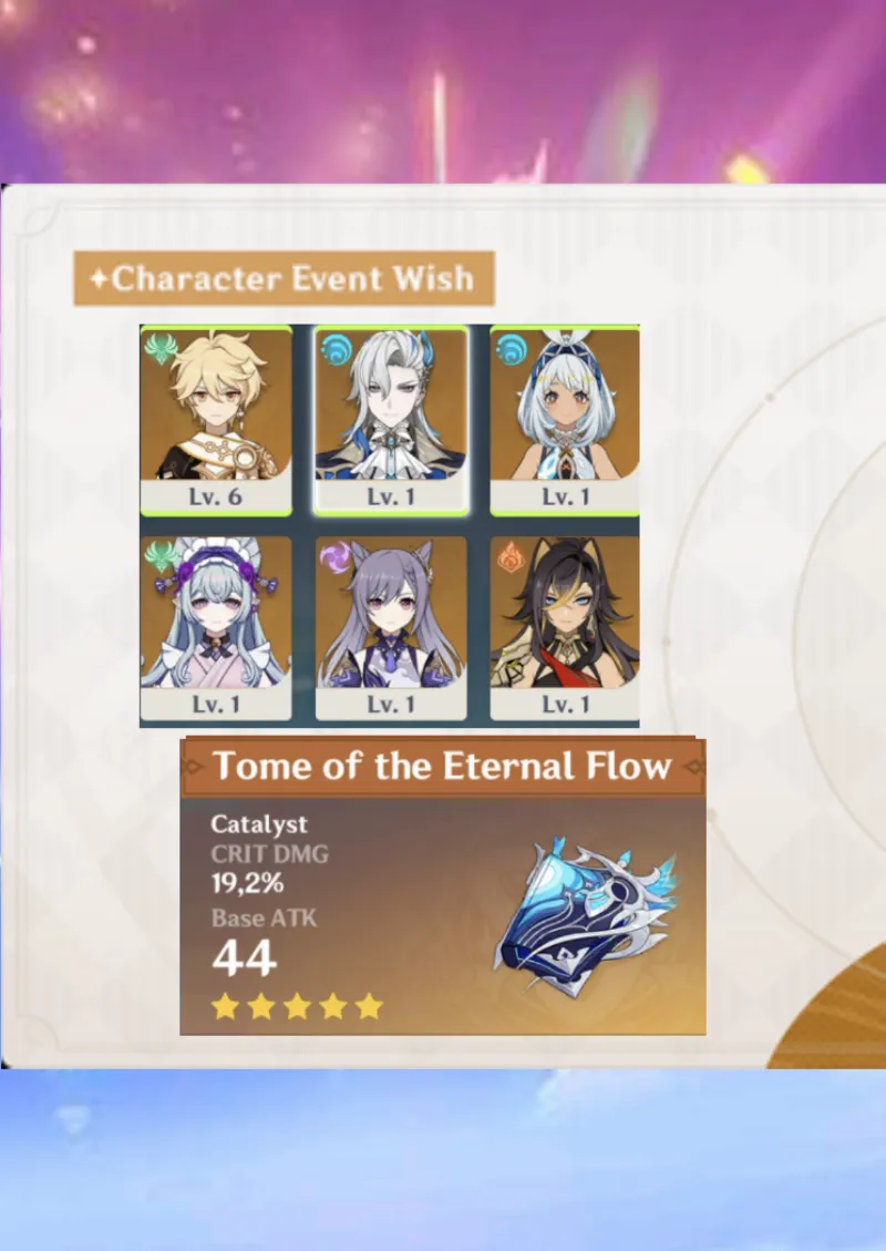(ASIA) Neuvillette (weapon) + Mualani + 3 standard | AR10 | Starter MC Male | Neuvillette signature|