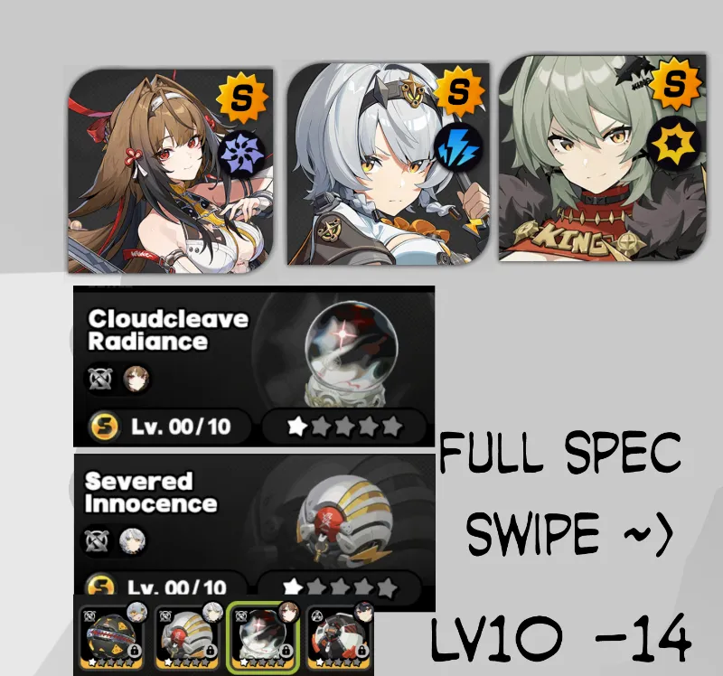 (ASIA) Soldier 0 Anby (weapon) + Ye Shunguang (weapon) + Caesar King |LV14| Female MC|