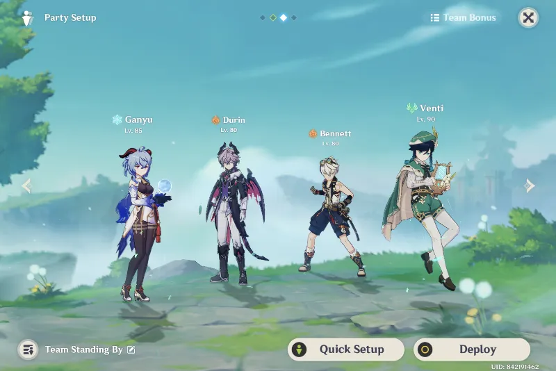 Venti DPS Signature + Ganyu Signature + Durin | AR 50 Asia | UID 84 | Anti Hackback