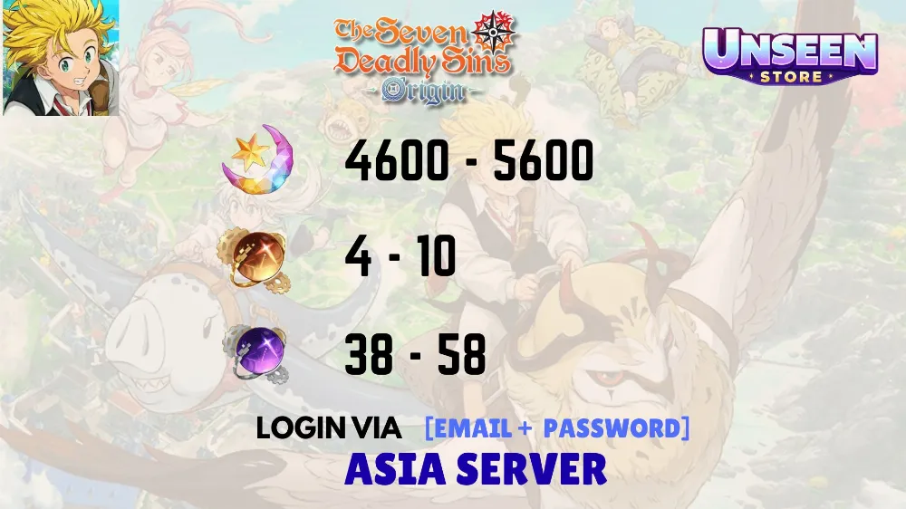 Akun Seven Deadly Sins: Origin