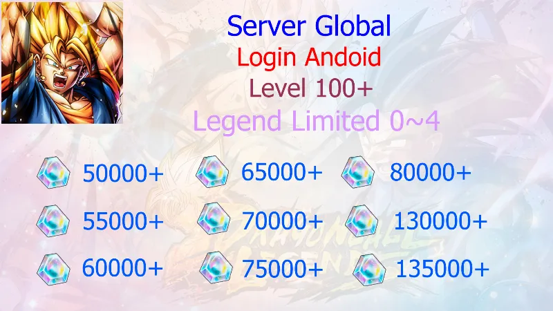 Reroll Account Dragon Ball Legends [Global][Android]